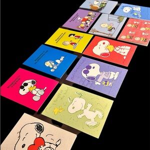 Snoopy Joe peanut Unused Blank Greeting Card with Envelope variety pack hallmark